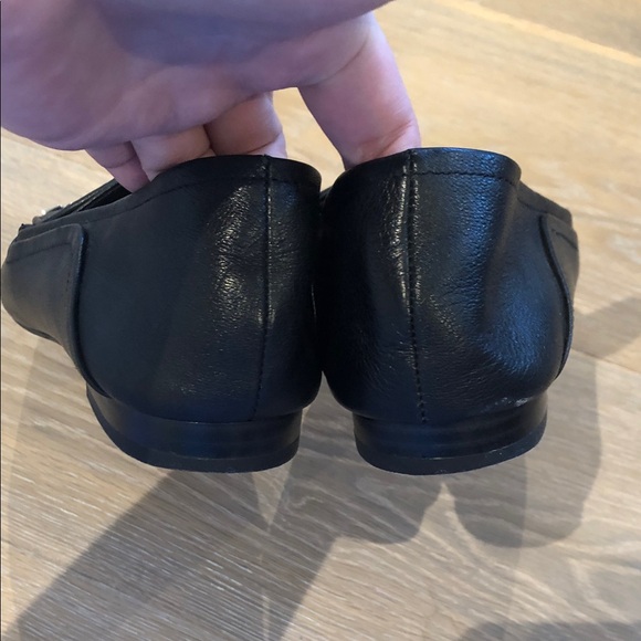 Zara Black Leather Loafers with Silver Detail - Picture 5 of 6